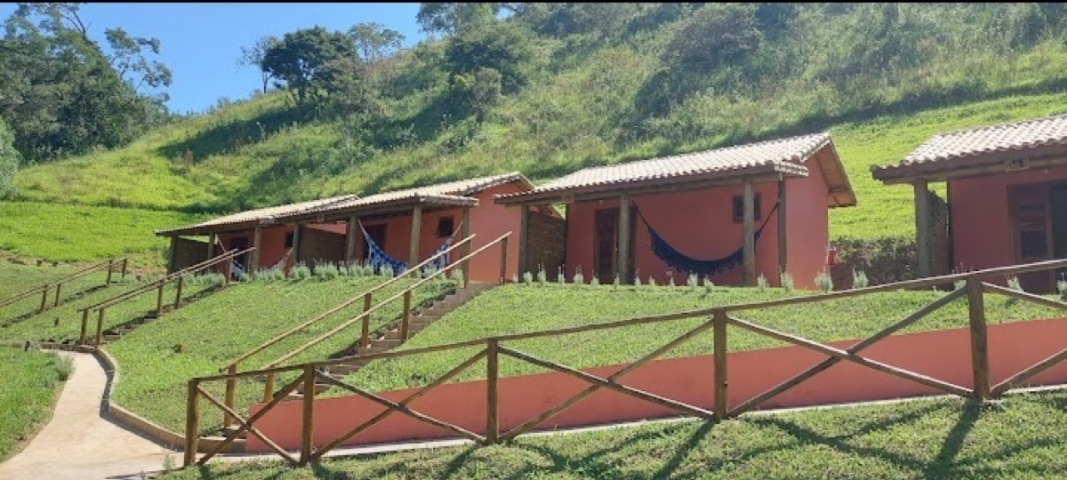 Chalés com redes na varanda